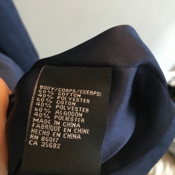 ☔️HP☔️ Bebe Navy Blue Trench Coat - Picture 7 of 8